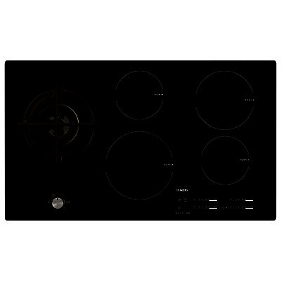 AEG HD955100NB Built-In Glass Induction and Gas Hob, Black AEG HD955100NB Built-In Glass Induction and Gas Hob, Black